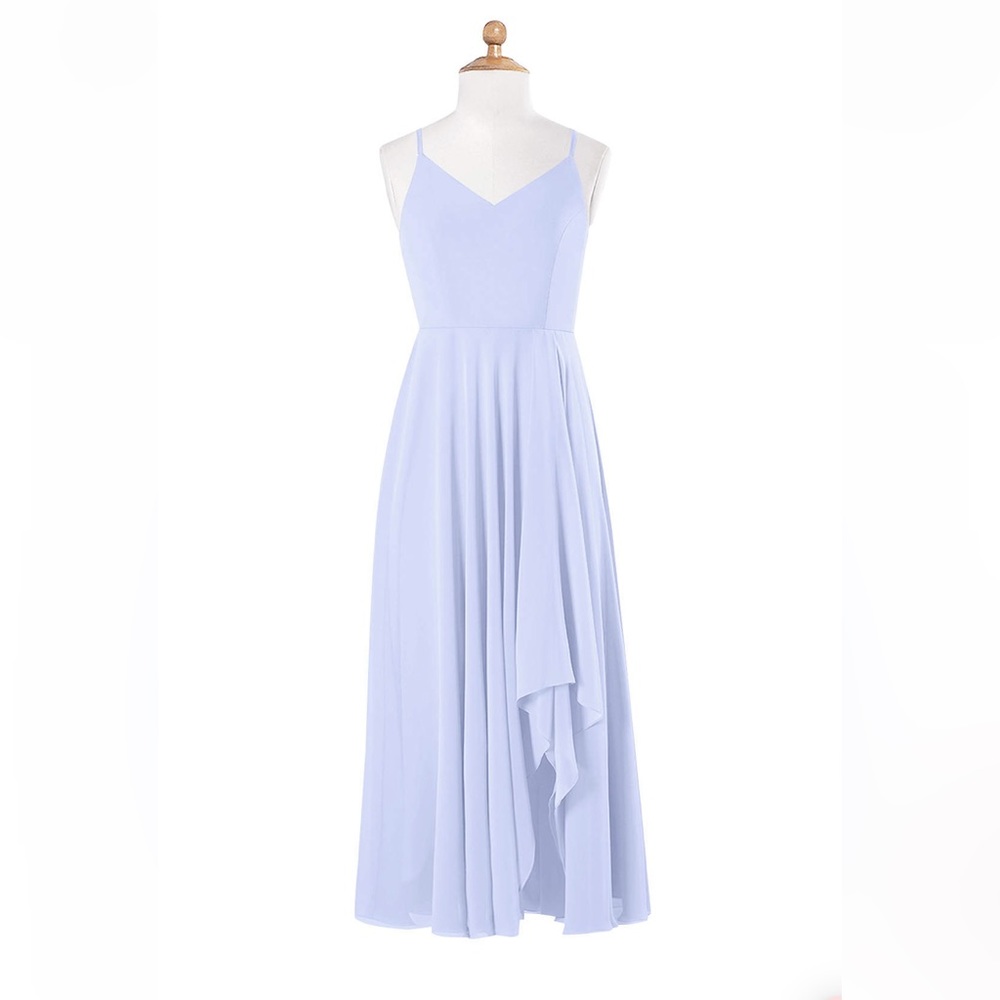 A-Line Ruched Chiffon Floor-Length Junior Bridesmaid Dress Lavender